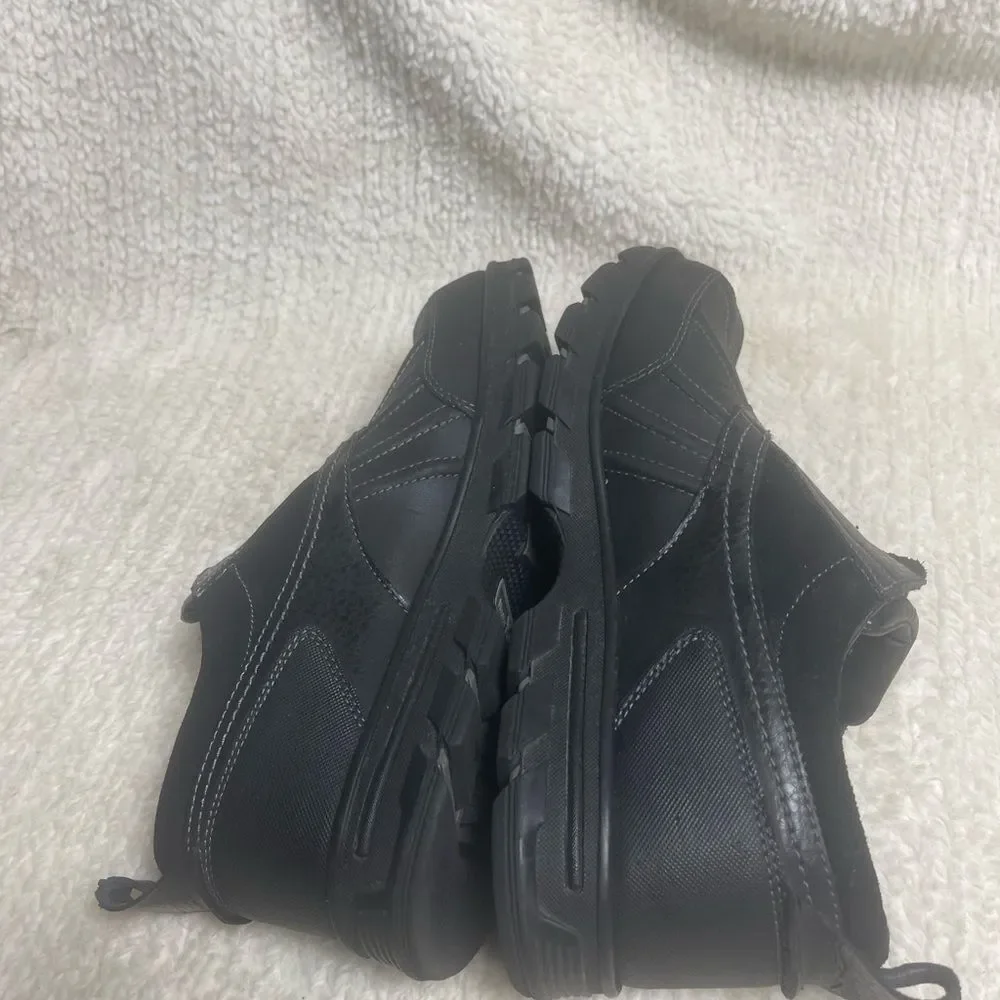 Marc Ecko Black Leather Men's Grierson Water Resistant Work Shoes SZ8.5.
